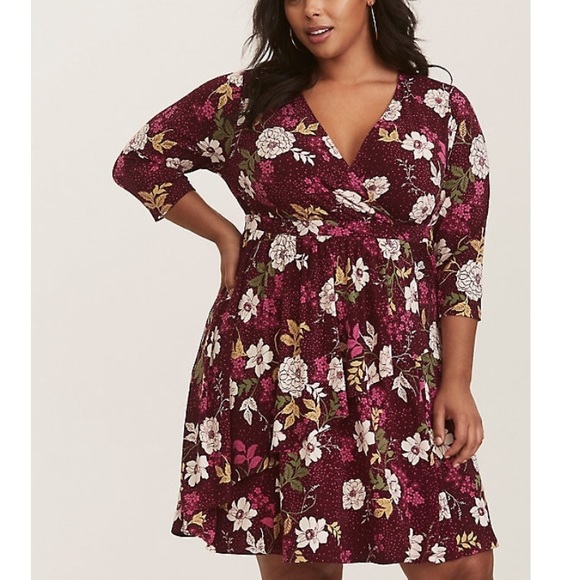 torrid purple floral dress